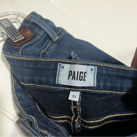 PAIGE Skyline Skinny Jeans Size 31 in Blue Zinna Mid Rise Stretchy Fitting - Picture 8 of 11